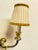 Brass Wall Lamp with Silk Lampshades, 1950s For Sale - Image 4 of 9
