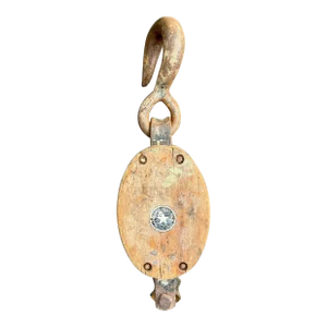 Late 19th Century Pulley With Hook, by Boston & Lockport Block Co.