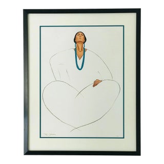 R C Gorman Original Lithograph “Proud Lady” For Sale