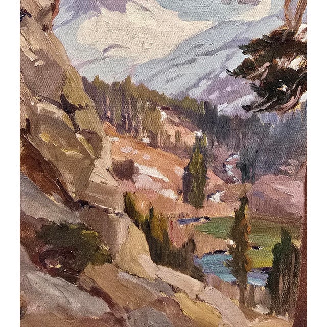 Wood Orrin White - High Sierra Lake Landscape- C. 1930s California Impressionist -Oil Painting For Sale - Image 7 of 11