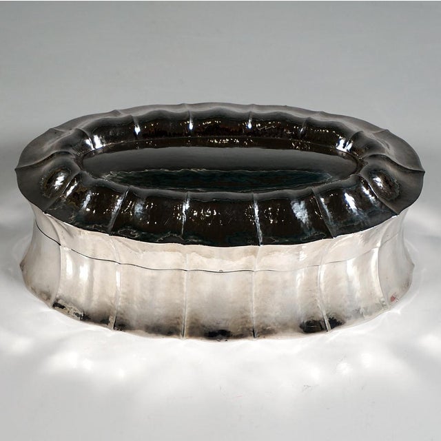 Lidded Silver Comb Bowl by Josef Hoffmann for Wiener Werkstätte, Vienna, Austria, 1923 For Sale - Image 4 of 12