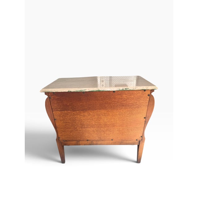 Wood Late 20th Century Pair of John Widdicomb Louis XV Style Marble-Top Nightstands For Sale - Image 7 of 16