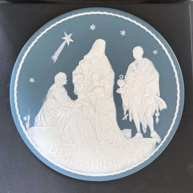Ceramic Porcelain Christmas Plate of the Adoration of the Magi After Albrecht Dürer for Villeroy & Boch Mettlach, Germany, 1978 For Sale - Image 7 of 7