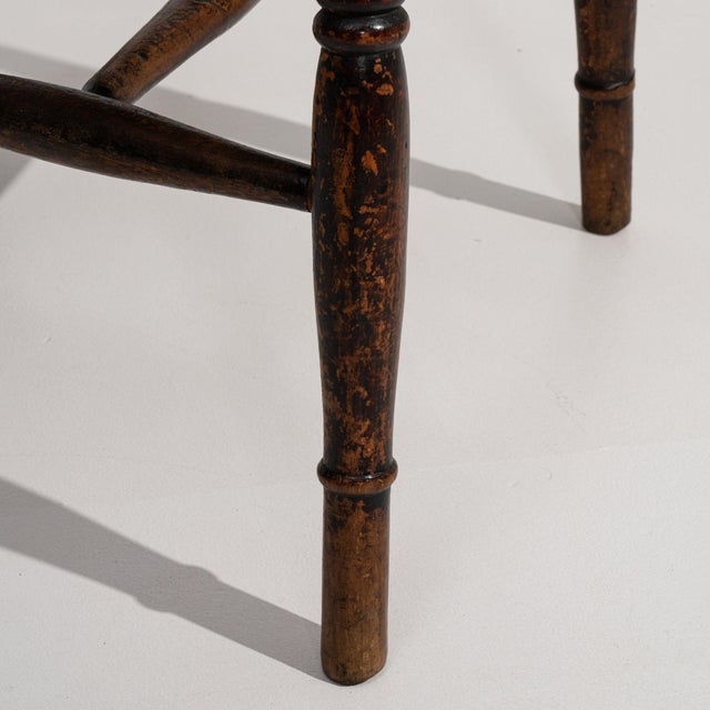 19th Century France Brown Wood Lounge Chair For Sale - Image 9 of 10