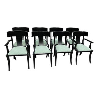 Modern Mid-Century Style Klismos Chairs - Set of 8 For Sale