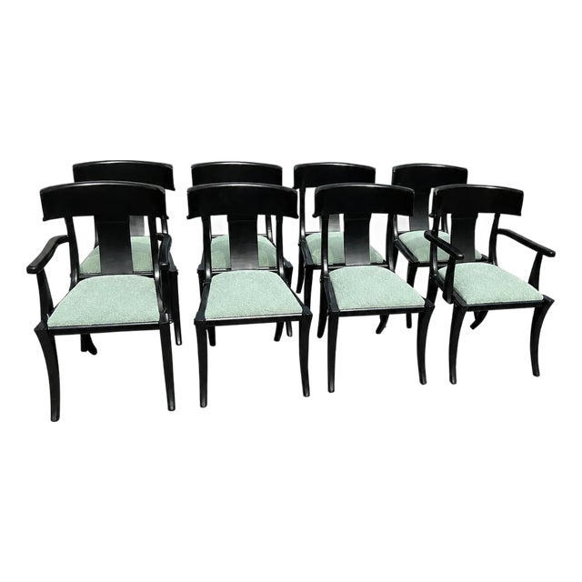 Modern Mid-Century Style Klismos Chairs - Set of 8 For Sale