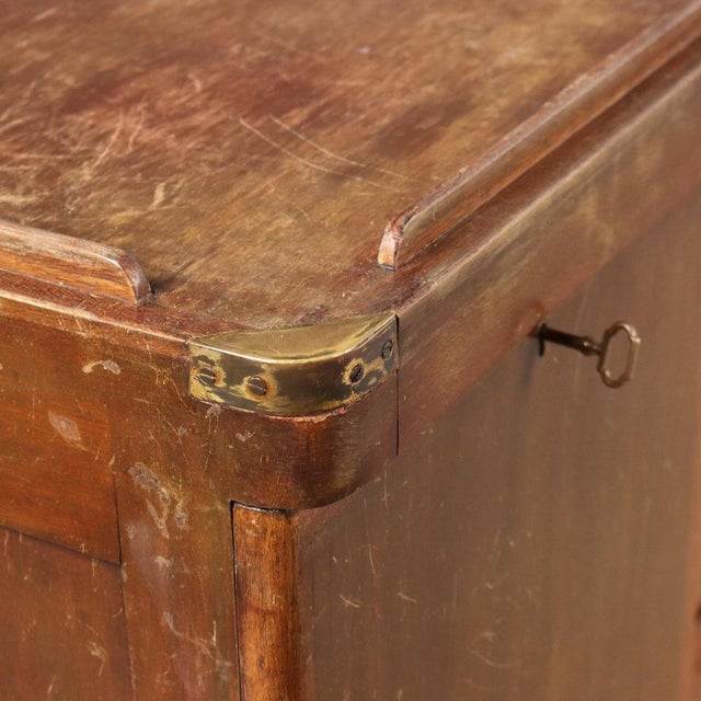 Vintage Chest of Drawers in Mahogany and Brass For Sale - Image 4 of 11