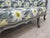 Vintage French Provincial Sofa – Floral Upholstered Settee, Louis XV Style Couch, Ornate Carved Wood Frame,Grey & Yellow Floral Sofa For Sale - Image 9 of 15