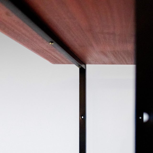 Mid-Century Modern Teak Bookshelf with Iron Frame, Italy, 1960s For Sale - Image 10 of 16