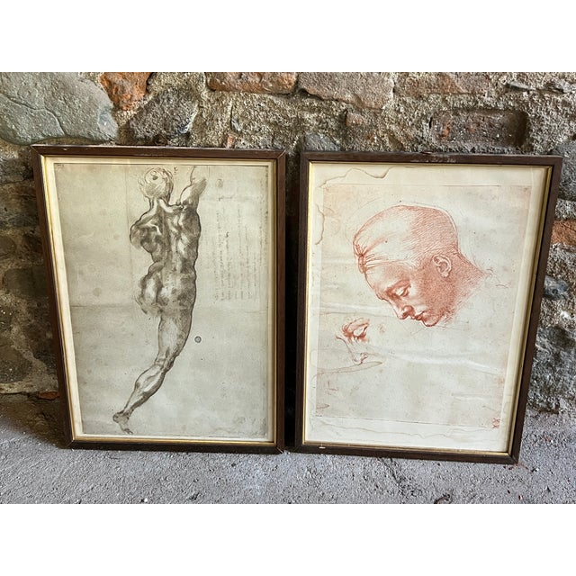 After Leonardo Da Vinci, Michelangelo, 1950s, Paper For Sale - Image 4 of 4