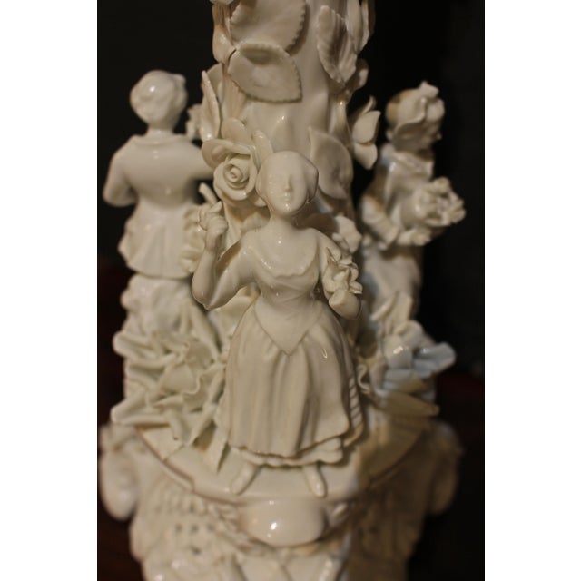 C. 1890 Pair of Meissen-Style Blanc De Chine Porcelain Lamps For Sale - Image 13 of 13