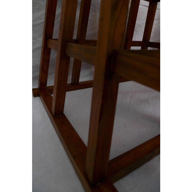 Japanese Mid Century Elm Step Ladders - a Pair For Sale - Image 11 of 12