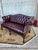 American Vintage Chesterfield Tufted Leather Loveseat For Sale - Image 3 of 12