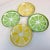 Coastal Boho Chic Lemon-Lime Appetizer or Desert Plates - Set of 4 For Sale - Image 9 of 9