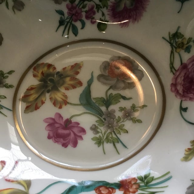 French 1980s France Limoges Botantical Square Porcelain Nesting Serving Bowl For Sale - Image 3 of 6
