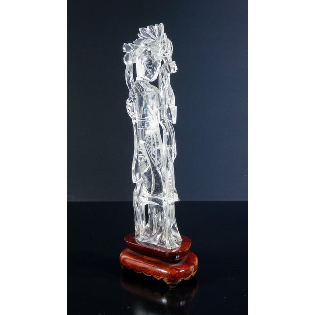 Rock Crystal Guanyin Sculpture For Sale - Image 9 of 18