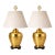 Vintage Brass Ginger Jar Table Lamps With Double Happiness Finials & Original Pleated Shades – 27” - a Pair For Sale