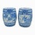 Late 20th Century Pair of Blue and White Chinoiserie Porcelain Garden Stools For Sale - Image 10 of 14
