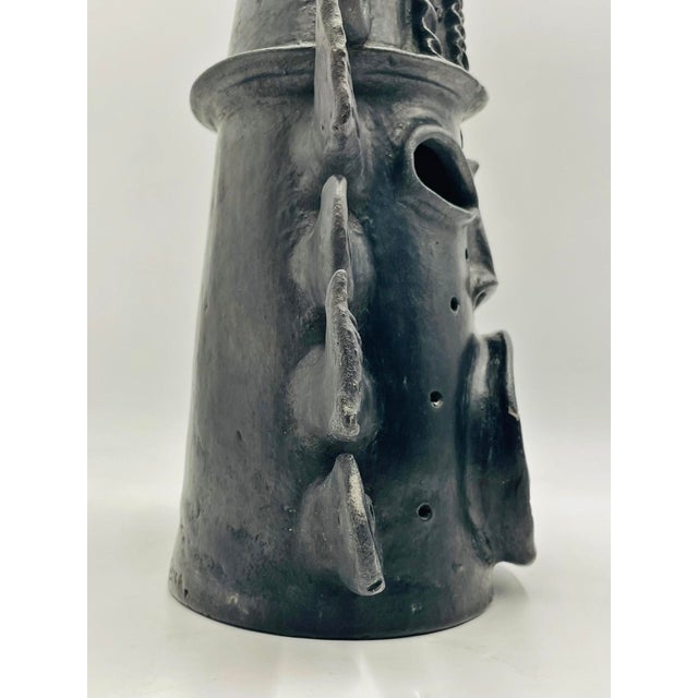 1960s Barro Negro Sculpture by Doña Rosa of Coyotepec Oaxaca, Hand-Signed, Mexican Art For Sale - Image 13 of 18