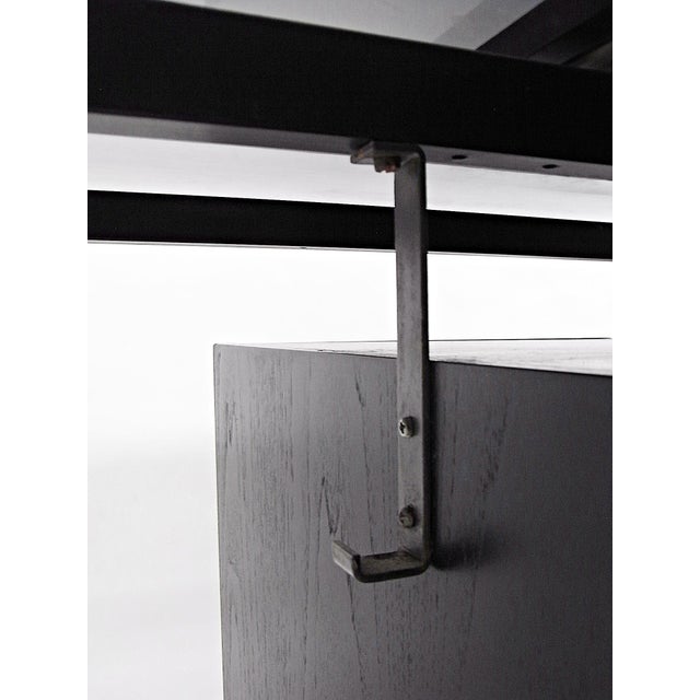 Writing Desk in Black Stained Oak with White Lacquered Top by Herbert Hirche for Christian Holzäpfel KG, Germany, 1960s For Sale - Image 12 of 18