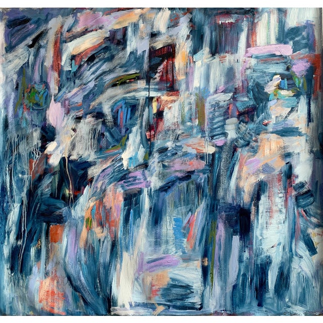 Contemporary "The Storm We Weathered" by Monica Shulman Contemporary Abstract Oil Painting For Sale - Image 3 of 3