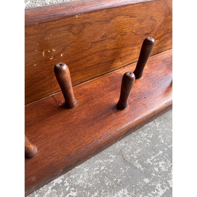 Vintage Wooden Coat Rack, 1960s For Sale - Image 8 of 14