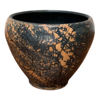 Mid-Century German Studio Pottery Brutalist Bowl Vase by Gerhard Liebenthron, 1960s For Sale