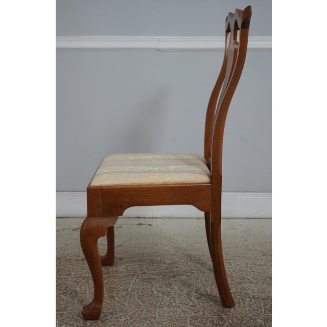 Chippendale Set of 6 Bench Made Walnut Chippendale Dining Chairs For Sale - Image 3 of 18