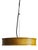 Circular Yellow Lacquered Metal 2-Light Pendant in the style of Jacques Biny, 1960s For Sale