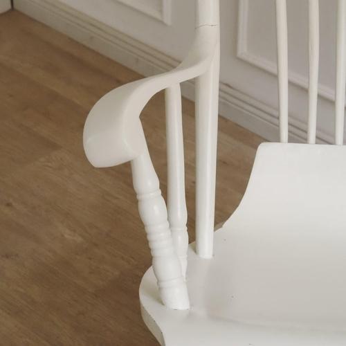 Vintage Windsor-Style White Rocking Chair For Sale - Image 12 of 15