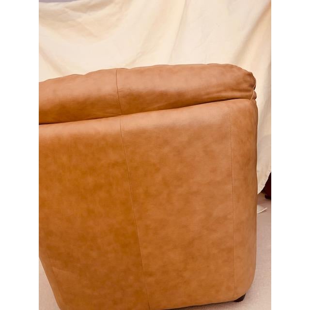 Chateau d'Ax Italian Leather Armchair Y2k For Sale - Image 4 of 18