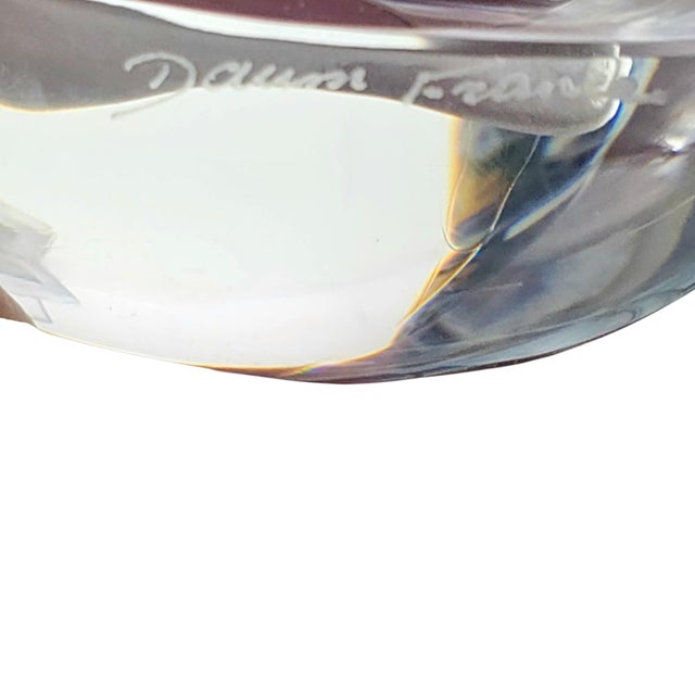 Daum France Kozo Inoue Tomago Frosted Crystal Dove in Nest Sculpture, 3" For Sale - Image 13 of 13