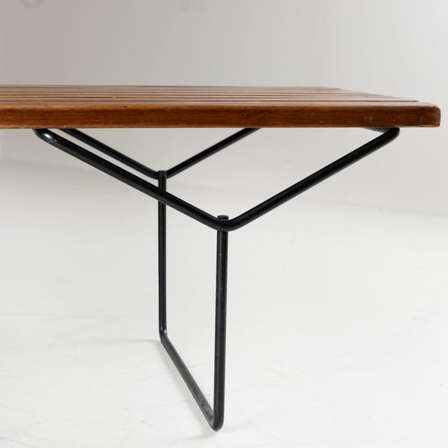 Wooden Slatted Bench from Harry Bertoia, 1960s For Sale - Image 9 of 12