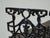 Metal Vintage Spanish Style Cast Iron Three Panel Ornate Black Fireplace Screen For Sale - Image 7 of 18