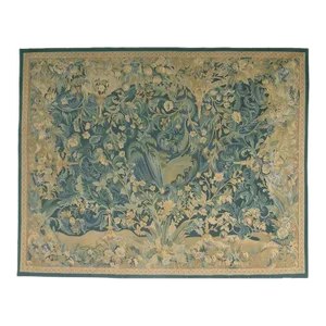 Floral Vintage Tapestry in Blue & Tan