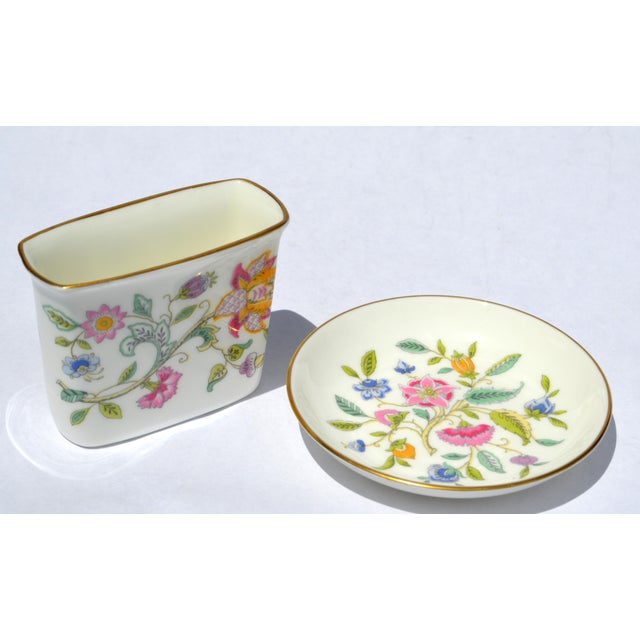 Late 20th Century Minton Haddon Hall Cigarette Holder Fine Bone China 24k Gold For Sale - Image 10 of 14