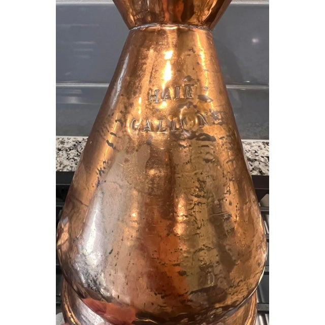 Copper 19th Century English Victorian Tavern Copper Half Gallon Ale Measure For Sale - Image 8 of 13