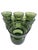 Own a piece of design history with this set of six (6) vintage green glass candle holders. These are not just generic...