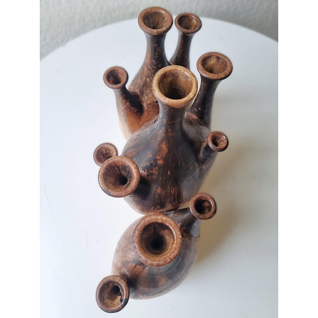 Handmade Studio Ceramic Vase, 1980s For Sale - Image 3 of 12