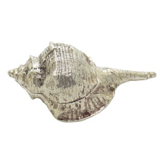 Vintage Italian Genuine Silver 800 Sea Shell Shaped Trinket Box from Florence, 1970s For Sale
