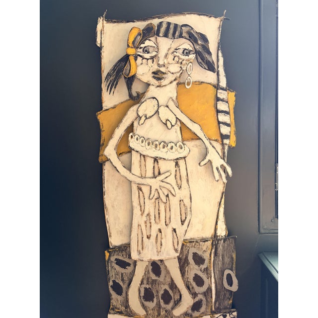 2000 - 2009 Jean-Claude Tardivo, the Yellow Ribbon, 2004, Paint and Cardboard For Sale - Image 5 of 5