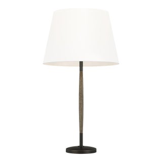 Ellen DeGeneres by Visual Comfort Studio Ferrelli Table Lamp, Weathered Oak Wood For Sale