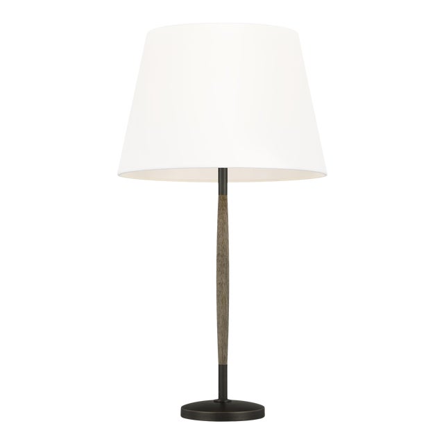 Ellen DeGeneres by Visual Comfort Studio Ferrelli Table Lamp, Weathered Oak Wood For Sale
