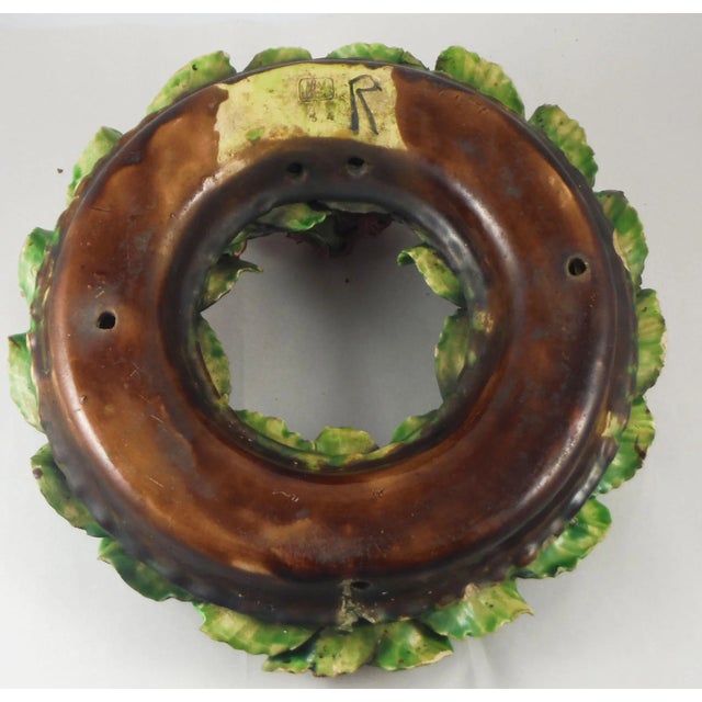 French Large Majolica Roses Crown, circa 1890 For Sale In Austin - Image 6 of 7