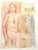 1980s 1985 James Bone Name Nude Watercolor With Collage For Sale - Image 5 of 6