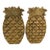 Vintage Rubel & Co. Solid Brass Pineapple Trivets / Bookends, Pair, © Sept. 1980 For Sale