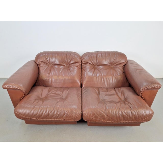 DS101 Two-Seater Sofa in Leather from de Sede, 1970s For Sale - Image 9 of 17