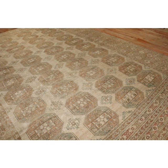 Vintage Large Zabihi Collection Afghan Tribal Ersari Rug - 10'7" x 14'11" For Sale - Image 11 of 12