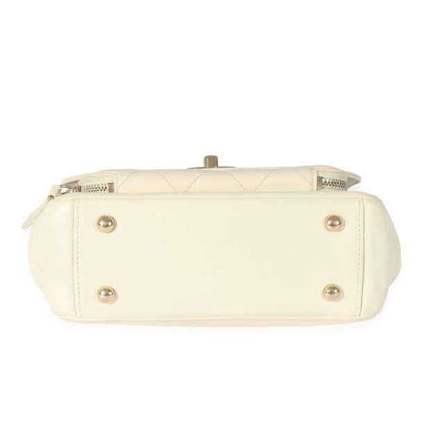 1950s Cream Caviar Mini Business Affinity Flap For Sale - Image 5 of 8
