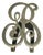 Antique Sterling Silver Letter B Money Clip Bookmark Napkin Holde For Sale